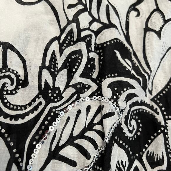 AVENUE black white silver sequin Maxi skirt SZ 18/20 NWT - Picture 9 of 15